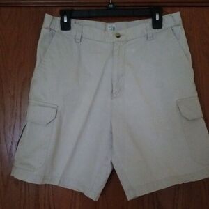 Geoffrey Beene tan cargo shorts size 32